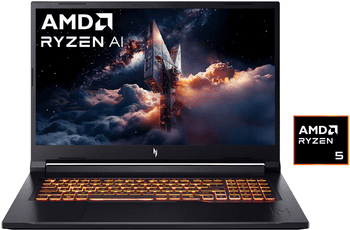 Laptop com design futurista e iluminação RGB, ideal para jogos e produtividade.