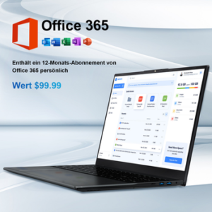 MENGHU 17,6” Laptop Intel Alder Lake N95 3,4GHz WiFi 6 16GB RAM 640GB SSD Notebook