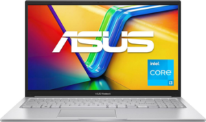 Laptop ASUS Elector Nova com tela colorida e teclado prático.