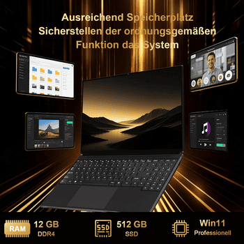 Laptop Elector Nova com múltiplos dispositivos conectados, destacando desempenho e segurança.