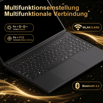 Teclado Haus Mobil 24 ® com conexão Bluetooth, Wi-Fi e teclas de atalho, ideal para uso versátil e ef.