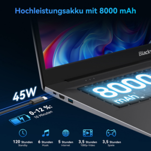 blackview 18.5" Laptop, Intel Core N150 16GB RAM 512GB SSD, Windows 11 Notebook