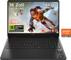 Laptop Haus Mobil 24 ® com tela de 16" e processador AMD Ryzen para jogos e trabalho.