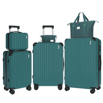 VALLSERO Trolleyset LG2 Hartschalen-Koffer set Rollkoffer, Reisekoffer, , Handgepäck 4 Rollen, ABS-Material, TSA Zollschloss, 6-teiliges Set