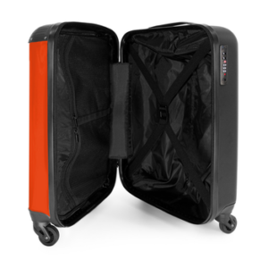 NoBoringSuitcases.com© Hartschalen-Trolley Rot und rosa Zitat 'hola' 55x35x20cm, 4 Rollen, Handgepäck Koffer & Trolleys, Luggage, Reisekoffer Frauen