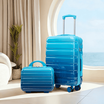 LVHOM Hartschalen-Trolley Handgepäck-Trolley & Koffer Set, 14"/20"/24"/28", leise Rädern für Tour, Geschäftstrip, Familienurlaub, längere Erkundungen, Flughafentransfers – Bild 2