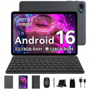 TABWEE T80 10.1” Android 16 incl. Tastatur, Maus, Stift Tablet