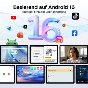 POCKAM P11 Android 16 Tablet mit Tastatur, Stift, Maus, 11 Zoll, 8800mAh Tablet