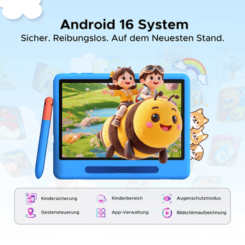 POCKAM Kinder Lern-Tablet mit Elternkontrolle 10'' Android 16, 64GB ROM kids Tablet – Bild 4