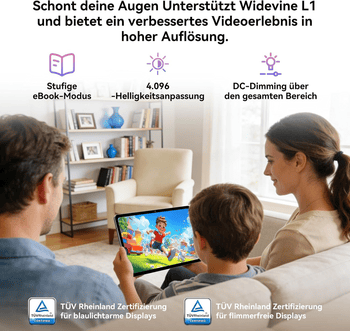 blackview 12 " Mega2 Android 15 4G LTE 2,4K 8GB/12GB+256GB Tablet , 2.4K, Android 15, 9000mAh, LTE) – Bild 3