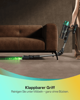 Vactidy Akku-Hand-und Stielstaubsauger V15 Max Saugen und Wischen in 1,76000PA/600W, 600 W, beutellos, DualGreen Dual-Grünlicht-Erkennungstechnologie, 7-Zyklon-Technologie