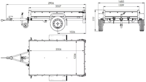 Anhänger für Pkws Garden Trailer 201 KIPP 200×125 cm 750 kg -Neu – [LTG_SITE_NAME]