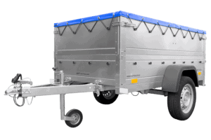 Kippbarer Pkw Anhänger Garden Trailer 200 KIPP mit zusätzlichen Bordwänden, Stützrad und Flachplane-Neu