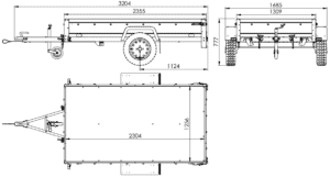 Kipper Pkw Anhänger Garden Trailer 230 KIPP mit Flachplane, Stützrad und Planenträger-Neu