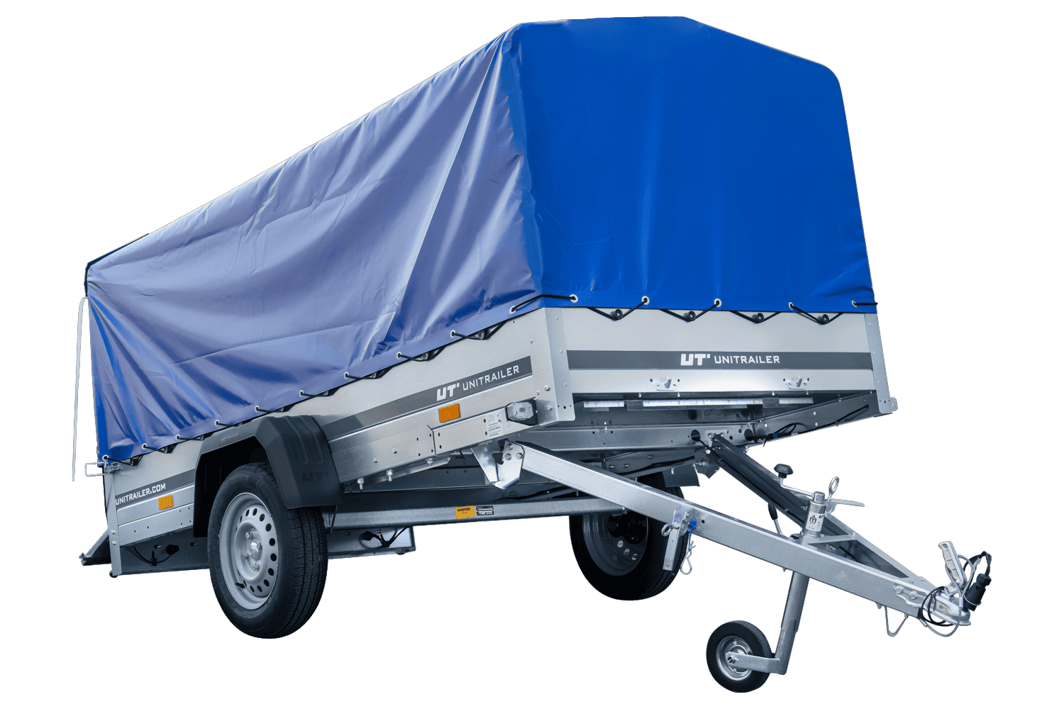 Langer PKW-Anhänger Garden Trailer 264 KIPP mit Hochplane, Spriegel und Stützrad-Neu