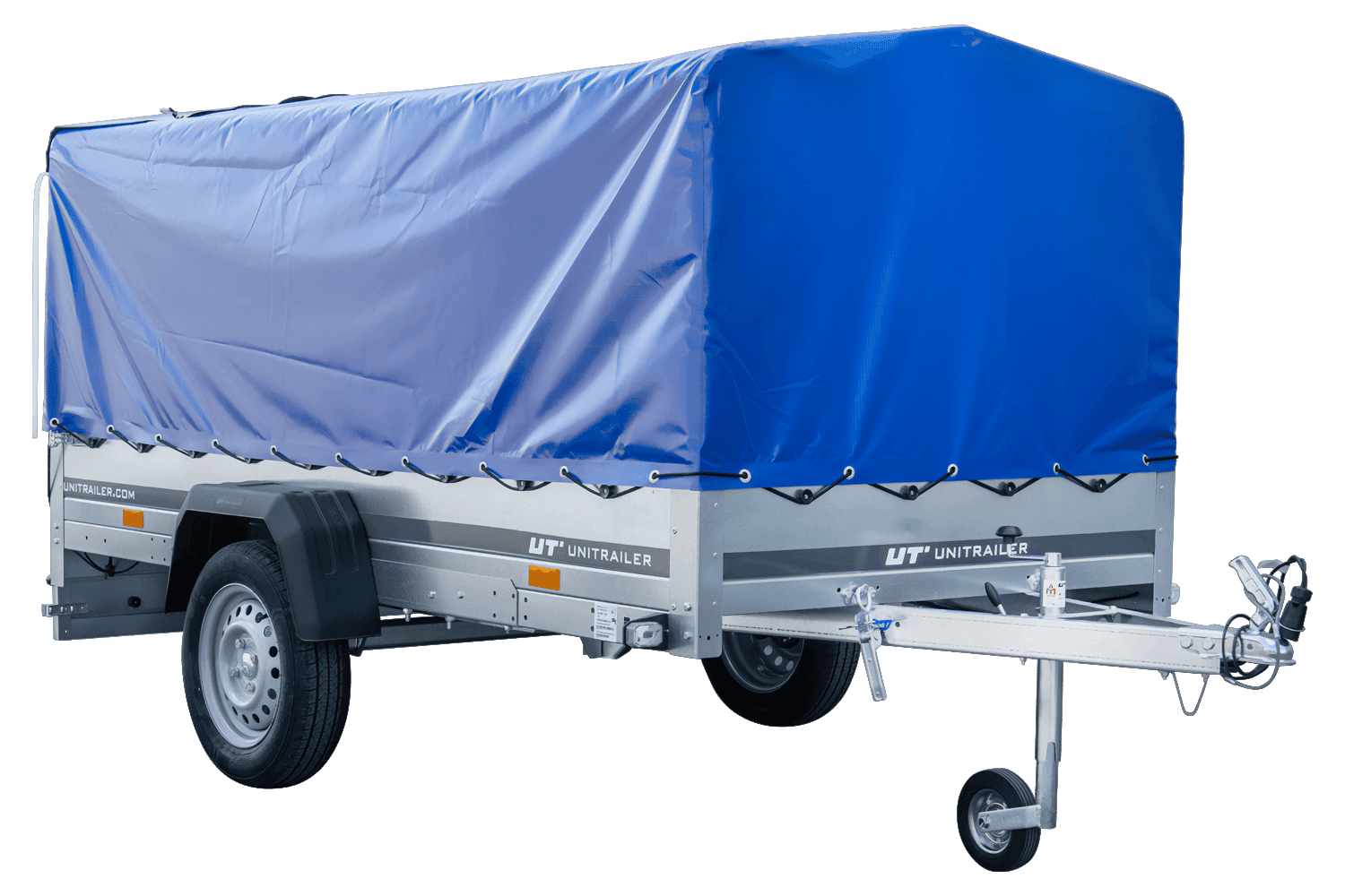 Langer PKW-Anhänger Garden Trailer 264 KIPP mit Hochplane, Spriegel und Stützrad-Neu – Bild 5